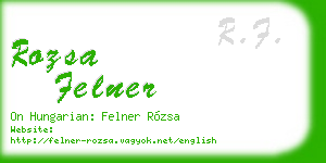 rozsa felner business card